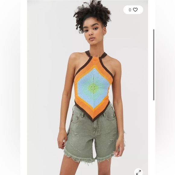 HOUSE OF SUNNY old town crochet handkerchief top 🧡 sz 6 - Picture 9 of 14